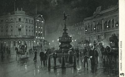 Shaftesbury Memorial Fountain, Piccadilly Circus by English School